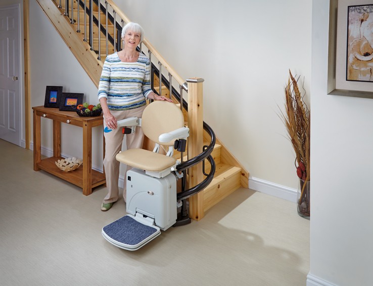 Curved stairlift installation